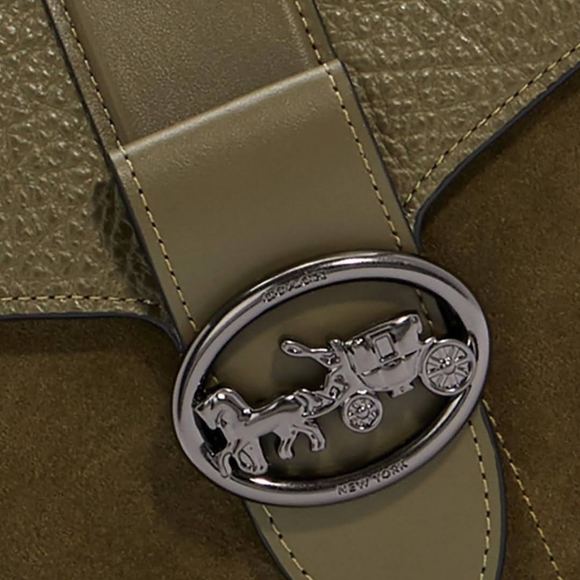 Authentic Coach Georgie Saddle Crossbody Bag - Picture 6 of 11